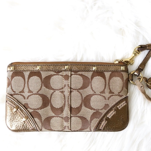 Coach Handbags - Authentic Classic Coach Canvas Wristlet